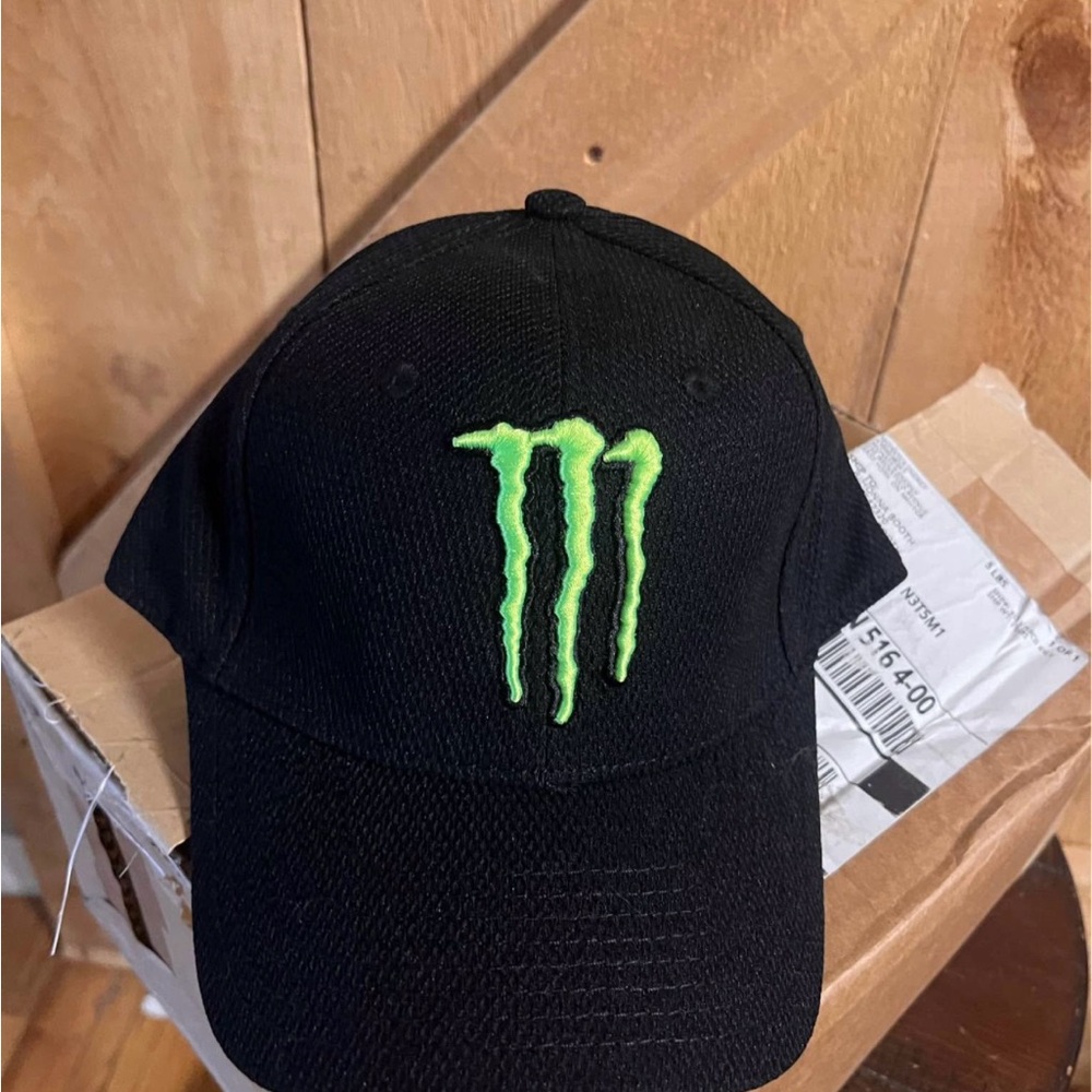 Black Monster Cap with Green Logo